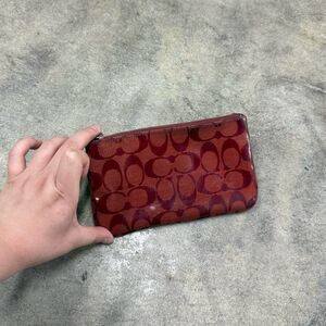 Vintage y2k Coach Patent Monogram wristlet wallet coin purse